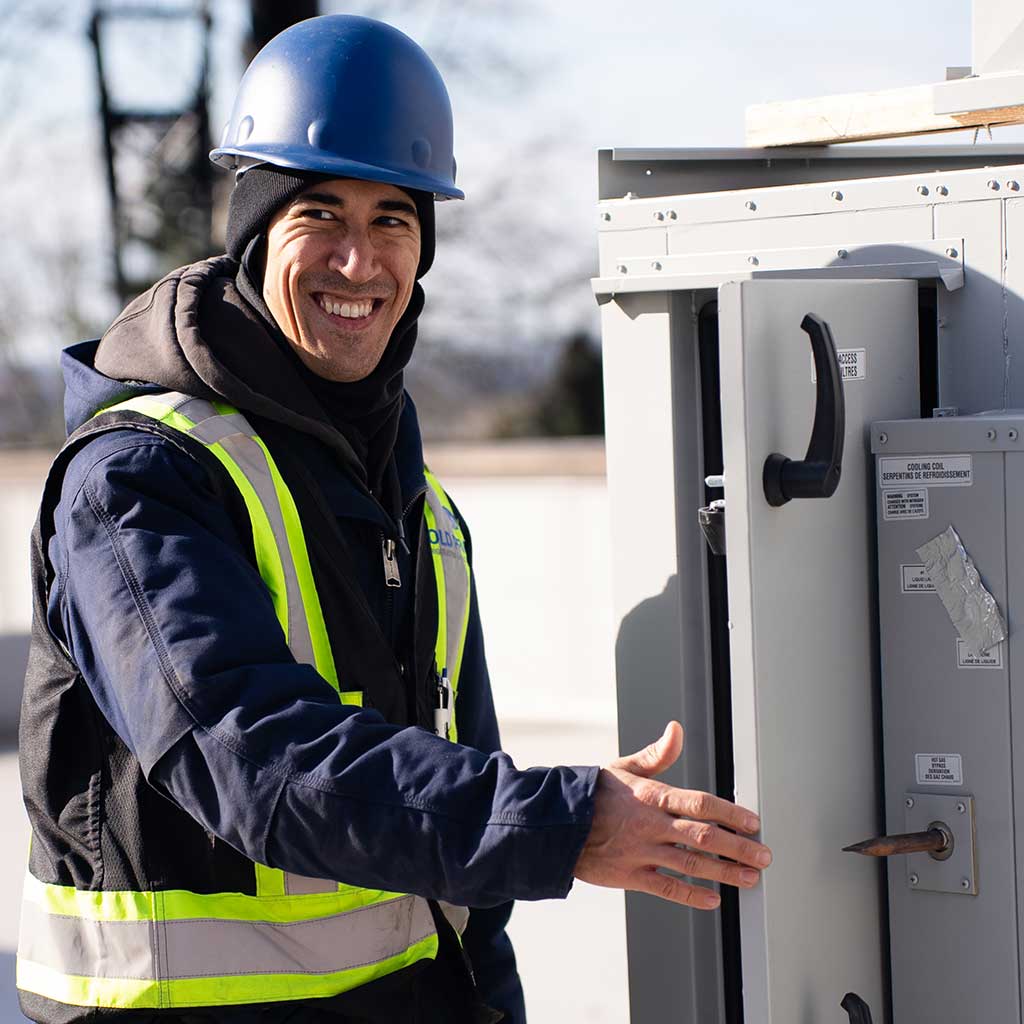 cold pro hvac happy smiling employee